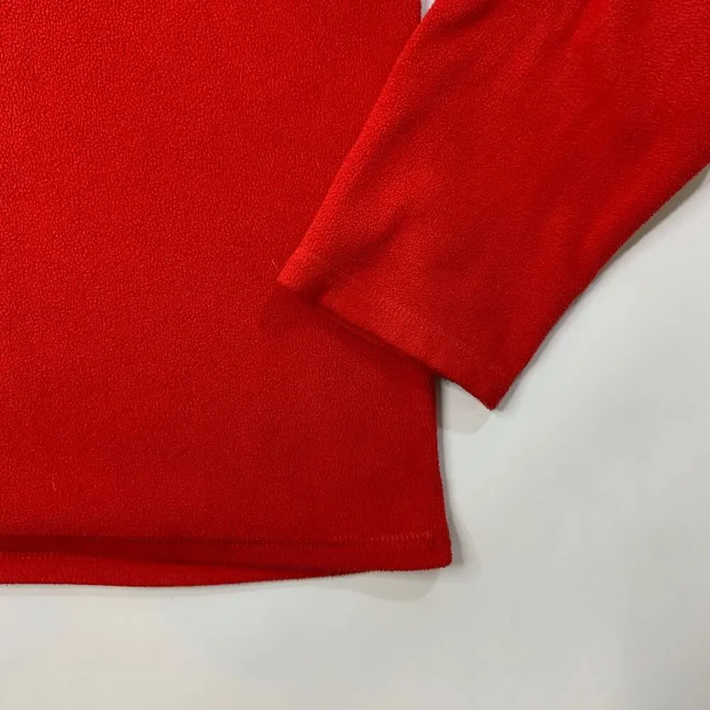 The North Face Fleece Mens M Medium Red Polartec‎ Tka 100 Microvelou Pullover